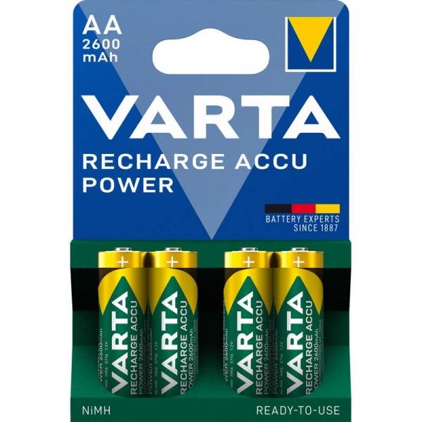 Pile X 4 AA / HR6 2600mAh recharge accu power - Varta